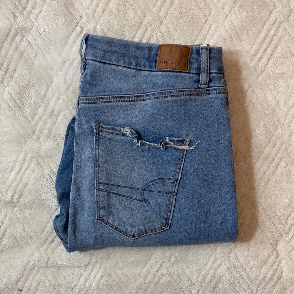 AE Curvy Forever Soft Highest Rise Light Blue Jegging